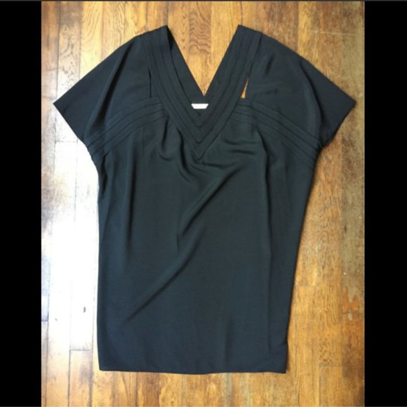 Susana Monaco Black Cut Out V-Neck Shift Dress - Picture 4 of 10